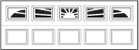 CHI Residential Garage Door Window Insert 5-Piece Sunburst Short