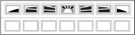 CHI Residential Garage Door Window Insert 7-Piece Sunburst Short
